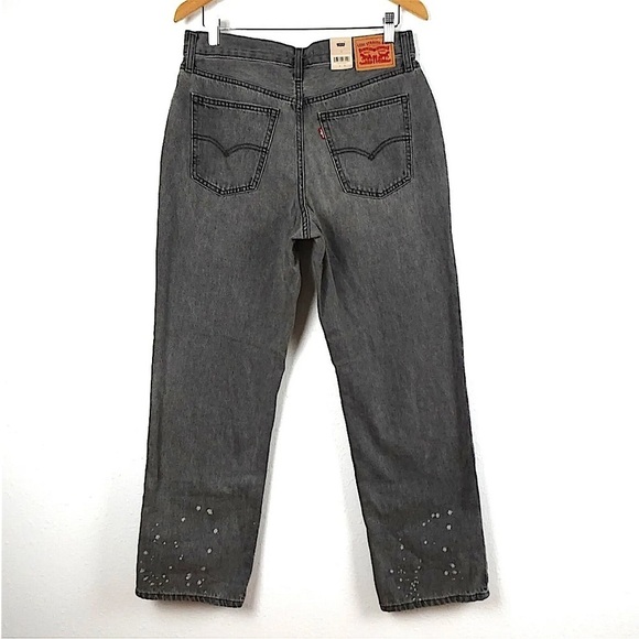 Levis Low Pro Straight Leg Grey Jeans Bleached Distressed NWT NEW​​ - Picture 1 of 13